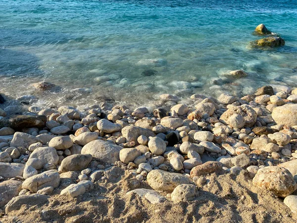 巴伦支海的大石头 大自然的背景 — 图库照片