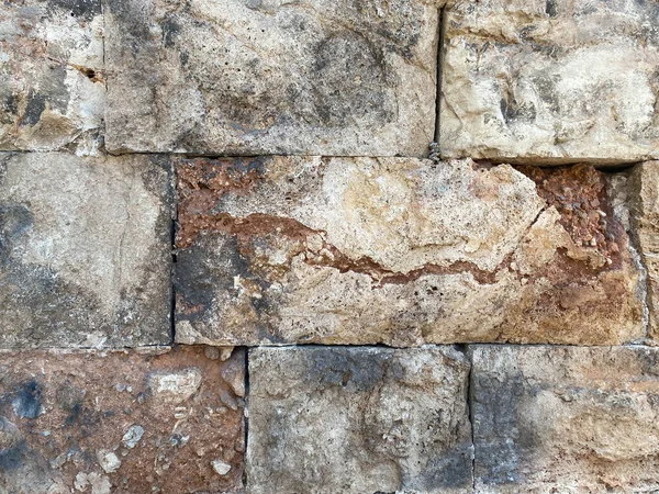 Alte Mauer Aus Ziegelsteinen Bildet Einen Charmanten Hintergrund — Stockfoto