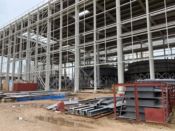 İnşaat endüstrisi beton fabrikası ve ekipman.