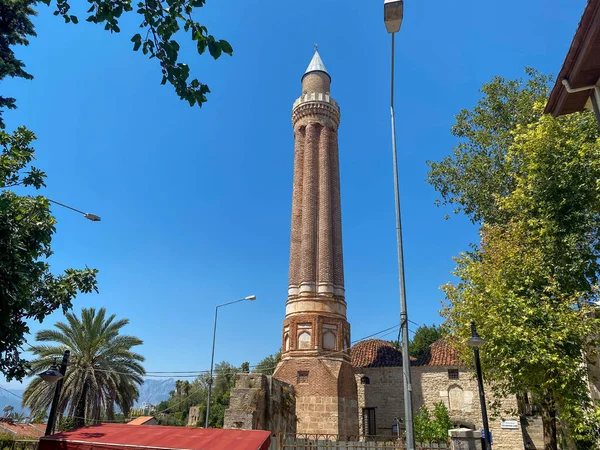 Indah Tua Menara Bersejarah Dari Arab Muslim Islamic Masjid Untuk — Stok Foto
