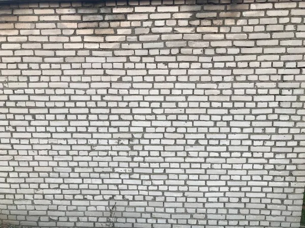 White Wall Made Smooth Plaster Bricks Many Bricks Build House — Stock Photo, Image