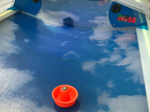 Air Hockey Τραπέζι Στο Πάρκο Εξωτερικούς Χώρους — Φωτογραφία Αρχείου