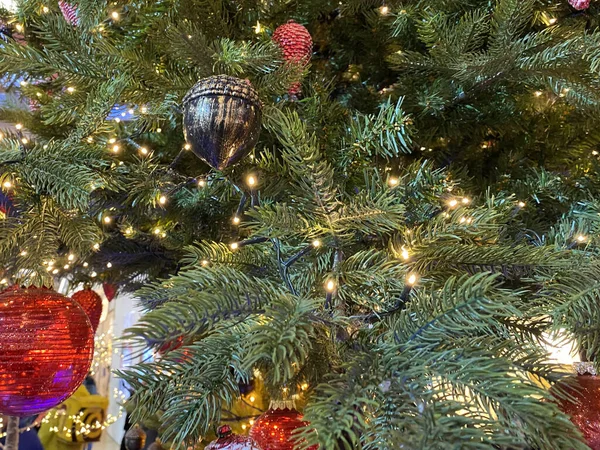 Giocattoli Natale Appesi Albero Natale — Foto Stock