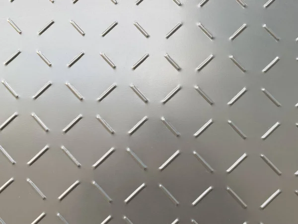 Placa Piso Metal Sem Costura Com Padrão Diamante Folha Aço — Fotografia de Stock