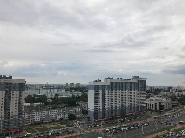 Iew Desde Balcón Las Nuevas Áreas Ciudad Nuevas Casas Varios —  Fotos de Stock