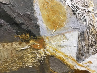 Sanatçılar yağlı boya ile çok renkli yakın plan çekimleri yapıyorlar..