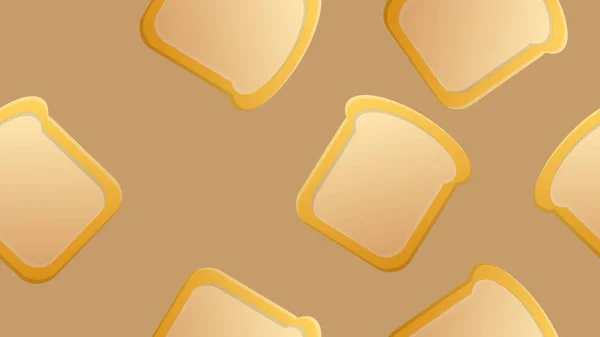 Ένα Κομμάτι Ψωμί Κρούστα Καφέ Φόντο Εικονογράφηση Διανύσματος Ψωμί Σάντουιτς — Διανυσματικό Αρχείο