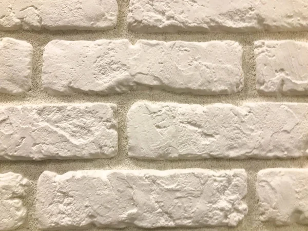 Dekorziegel Für Wandverkleidungen Textur Weißer Stuckziegel Hausgemachte Wand Für Hause — Stockfoto