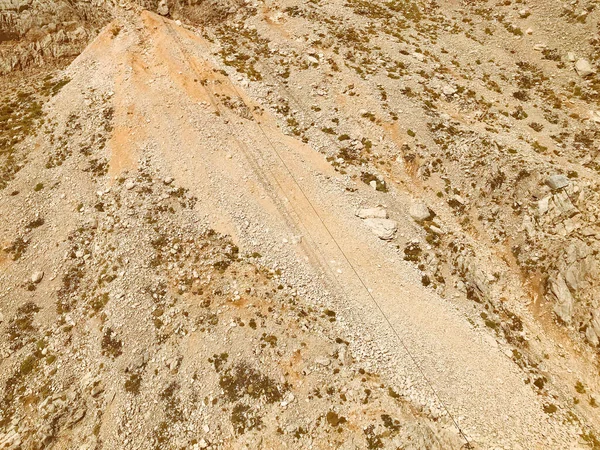 Haute Montagne Sablonneuse Haute Montagne Avec Des Plantes Sable Pierres — Photo