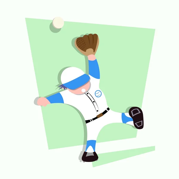 Leuke sport cartoon honkbal — Stockvector