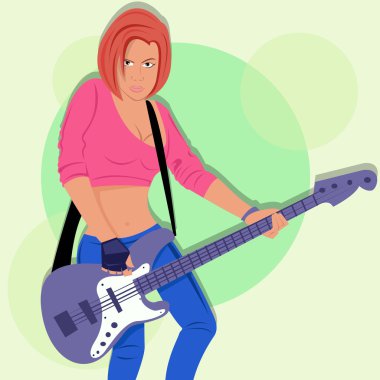 kadın bas gitarist