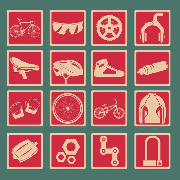 Bicycle classical icon set — Stock Vector