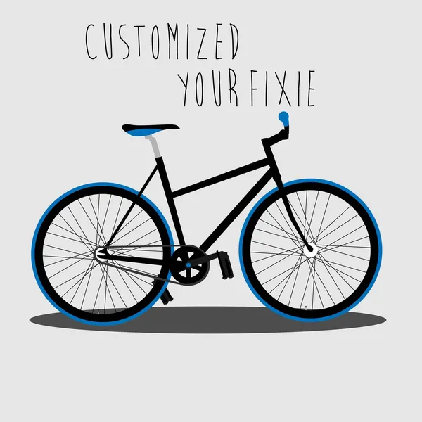 Customized Your Fixie 1 — Stock Vector
