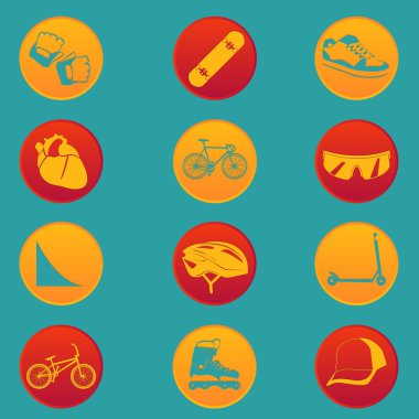 aşırı spor modern Icon set