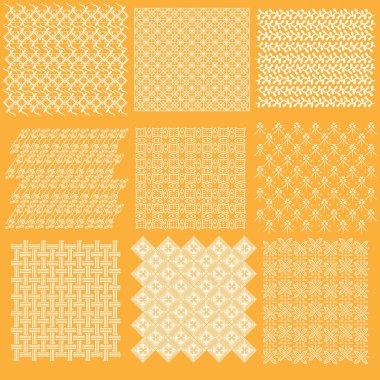 koleksiyonu kümesi Cava desen Batik 2 tamamlamak
