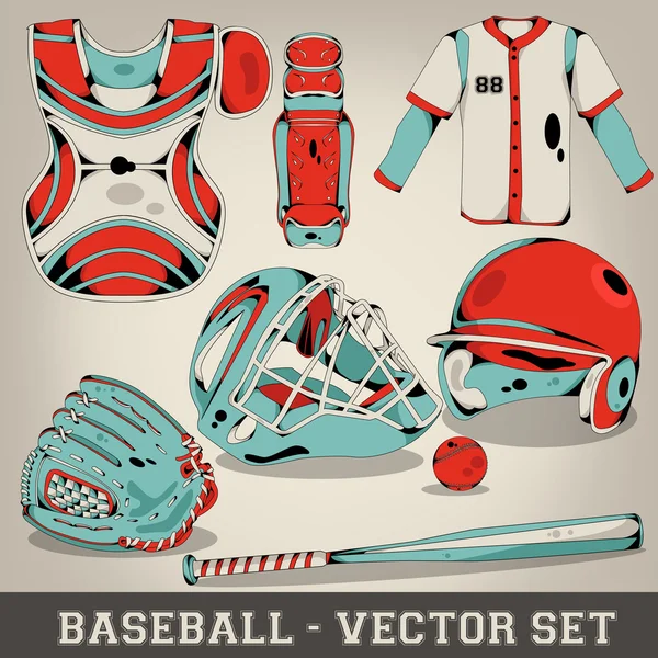 Baseball vektor készlet — Stock Vector