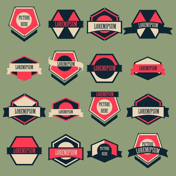 Ensemble vectoriel logo vintage — Image vectorielle