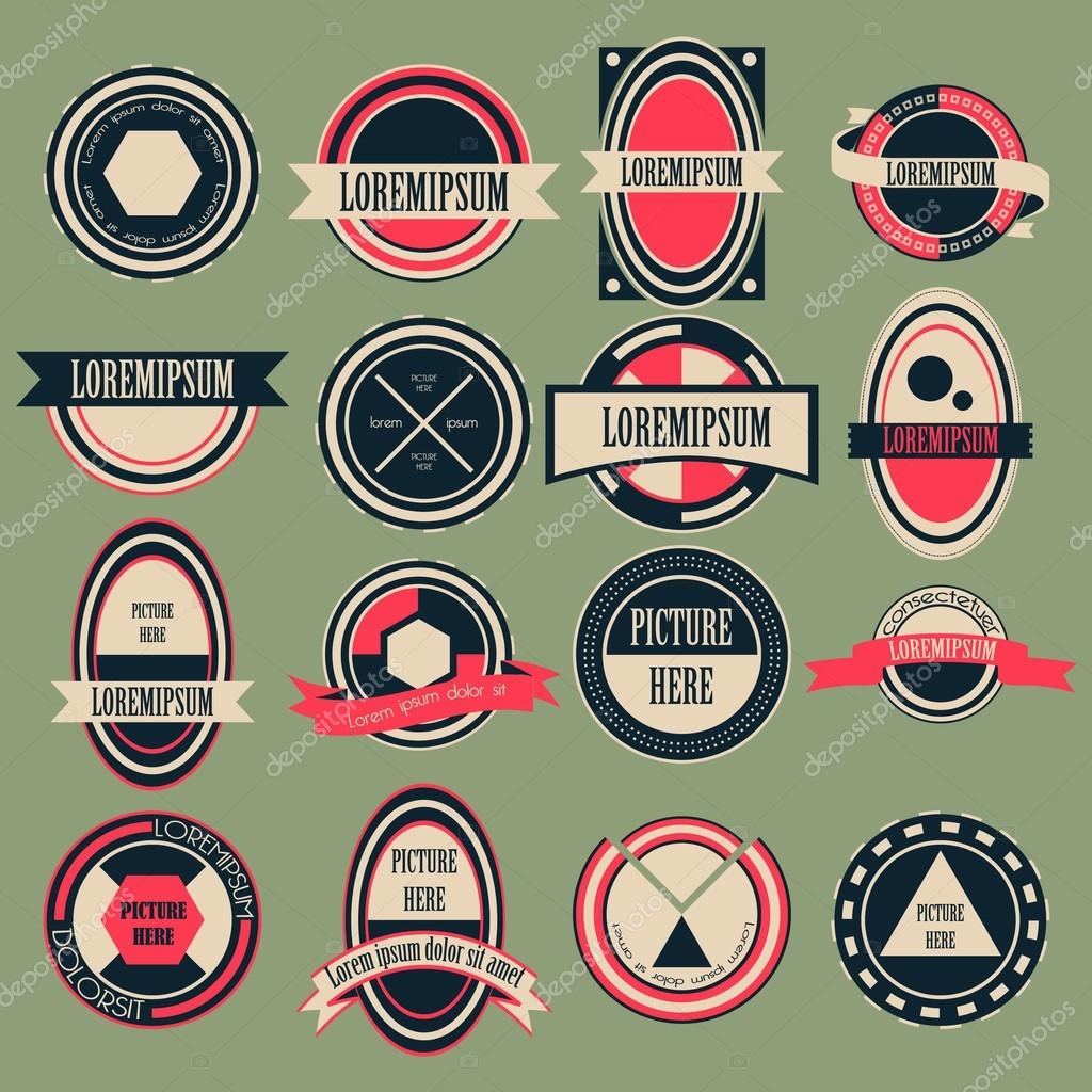 Vintage Circle Logo Vector Set