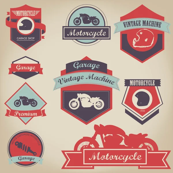 Vintage motosiklet etiket tasarımı
