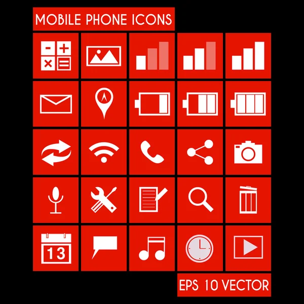 Cep telefonu Icon set — Stok Vektör