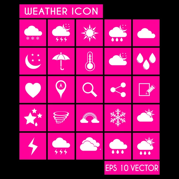 Set di icone meteo — Vettoriale Stock