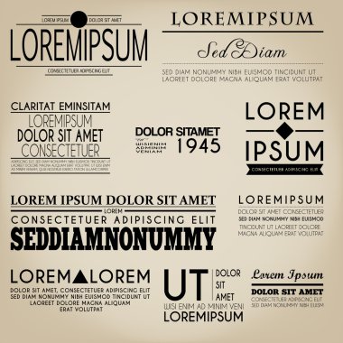 Typography Label Design Vintage Style
