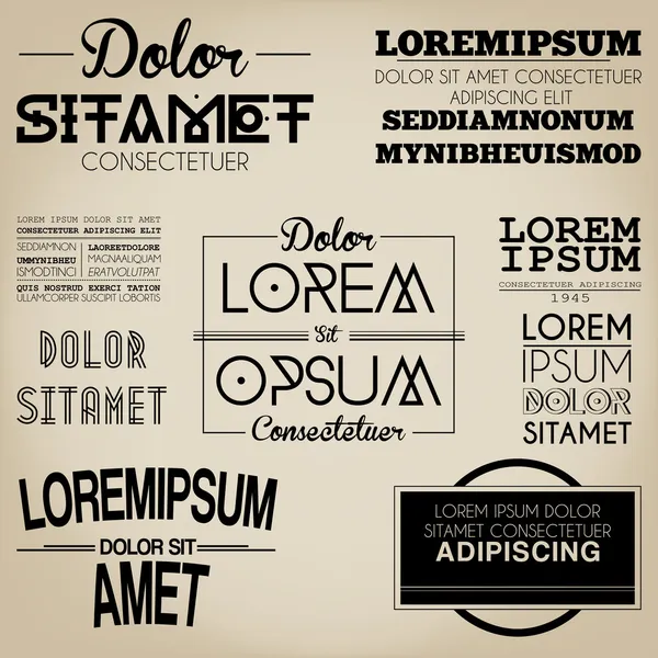 Tipografía Etiqueta Diseño Estilo Vintage — Vector de stock