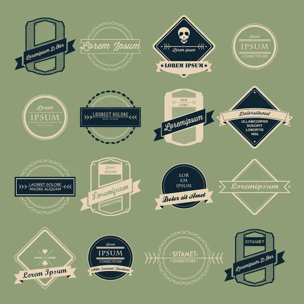 Logotipo Vintage vector conjunto — Archivo Imágenes Vectoriales