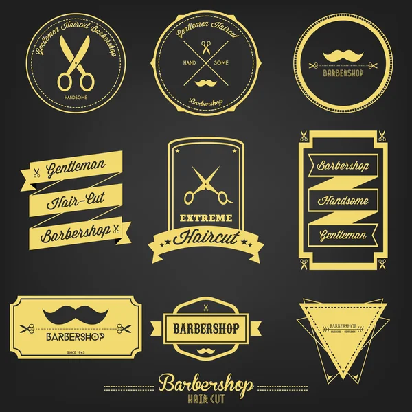 Barbershop premie vintage etiket — Stockvector