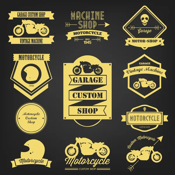 Premium motosiklet vintage etiketi