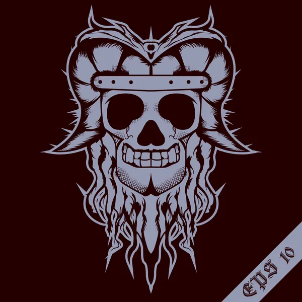 Skull Shirt Design — Stockvector