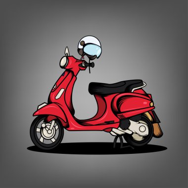 Kırmızı scooter