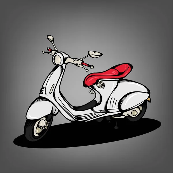 White Scooter — Stock Vector