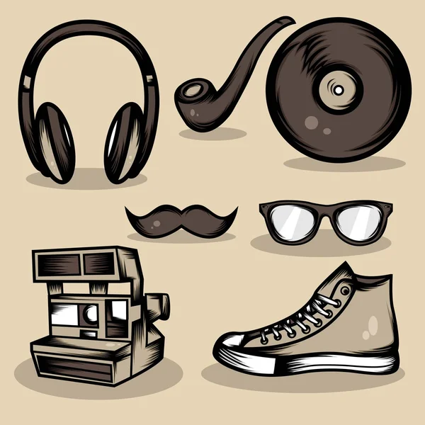 Hipster spullen collectie — Stockvector