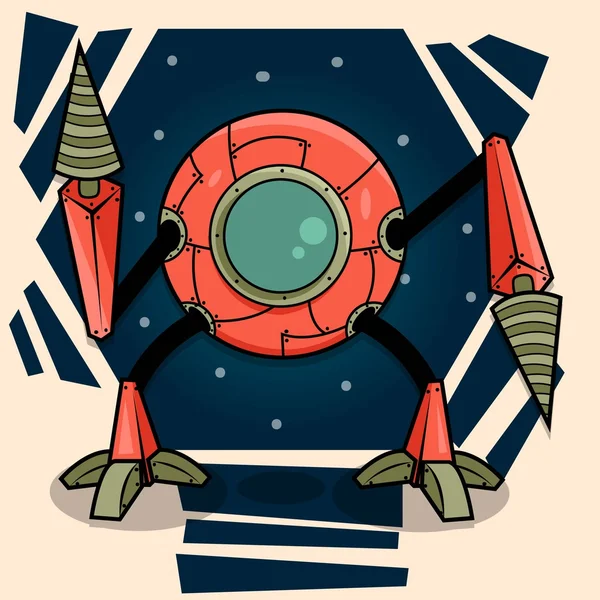 Robot alienígena — Vector de stock