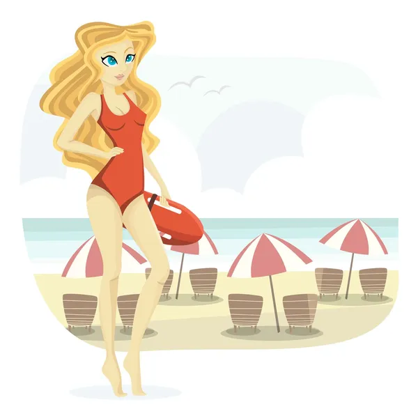 Sexy Lifeguard — Stock Vector