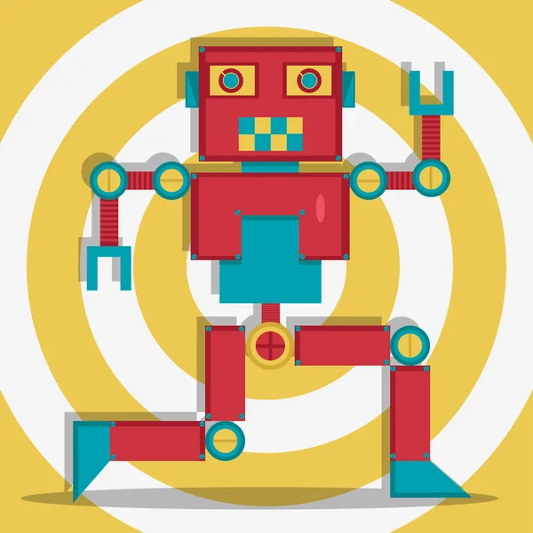 Retro robot 1 dacer illustrationen — Stockfoto