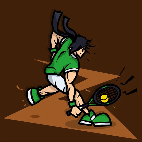 Tennis speler cartoon afbeelding — Stockfoto