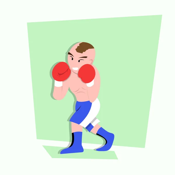 Zabawy sportowe kreskówka boks ilustracja — Zdjęcie stockowe