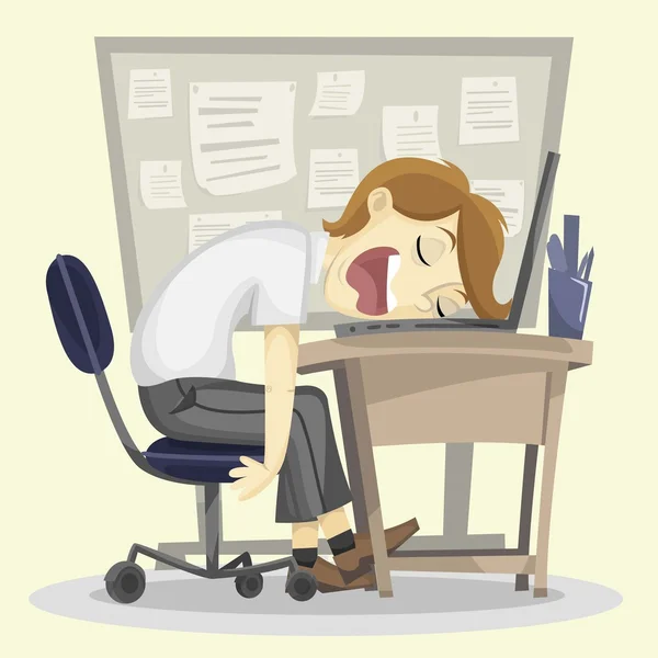 Lazy Employee — Stock Vector