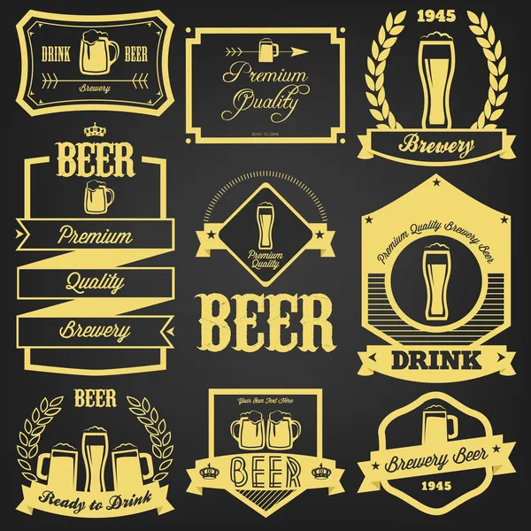 Design de rótulo de cerveja premium —  Vetores de Stock