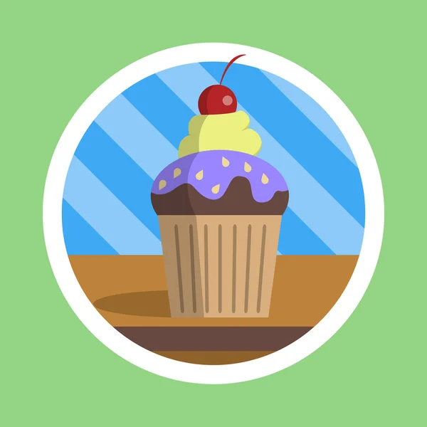 Lahodný koláč pohár ilustrace — Stock fotografie