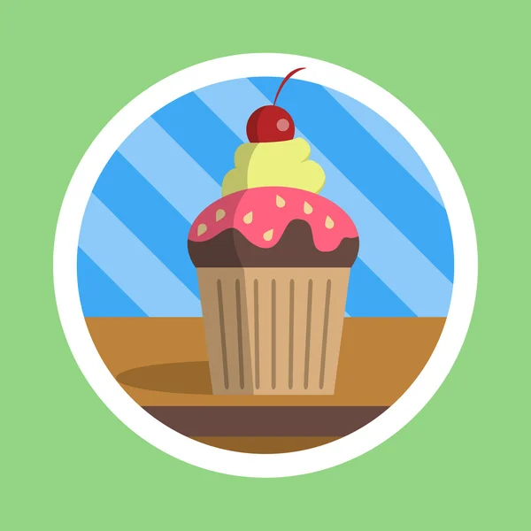 Leckere Tasse Kuchen Illustration — Stockfoto