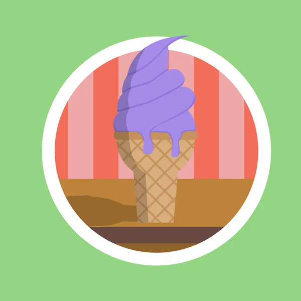 Ilustración colorida del cono del helado —  Fotos de Stock