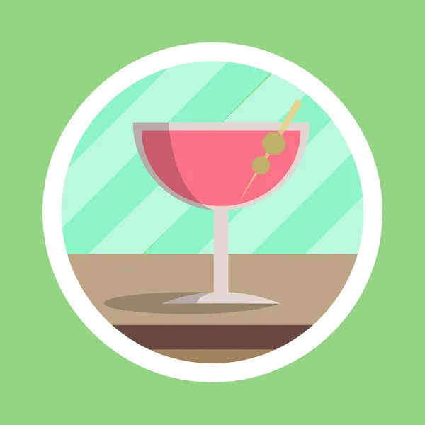 Pink Cocktail Drink Illustration — Stock Photo, Image