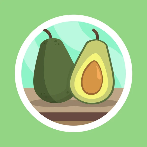 Плоский дизайн авокадо — стоковое фото