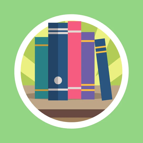 Fünf verschiedene Farben des flachen Buchdesigns — Stockfoto