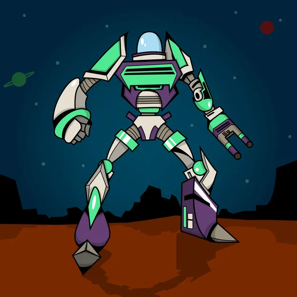 Robot de guerre super — Image vectorielle