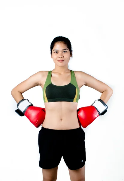 Asian Female fighter — Stock Photo, Image