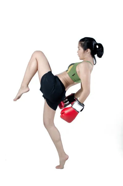 Asian Female fighter — Stock Photo, Image